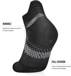 PAPLUS Ankle Compression Socks for Women, 6 Pairs Cushioned Running Socks | Athletic Socks for Women with Arch Support for Hiking, Walking, Camping, Climbing, Jogging, Traveling and Daily Wear