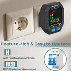 DURFICST Home Test Kit, Hygrometer, Laser Distance Meter and Combination Socket Tester, Humidity Detection, Laser Distance Meter and Socket Tester