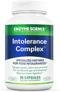 Enzyme Science Intolerance Complex - Digestive Enzyme Supplement for Women & Men, Enzymes for Digestion, Gut Health & Food Intolerances, Targets Gluten & Lactose, Helps Gas & Bloating, Vegan - 90 Caps