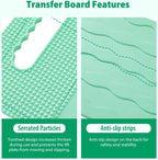 Transfer Board with Slide Sheet, FSA Eligible, Slide Assist Device for Transferring or Seniors from Wheelchair to Bed, Toilet, Tub, Car (Transfer Board + Slide Sheet（28"x28"）)（Patented Product）