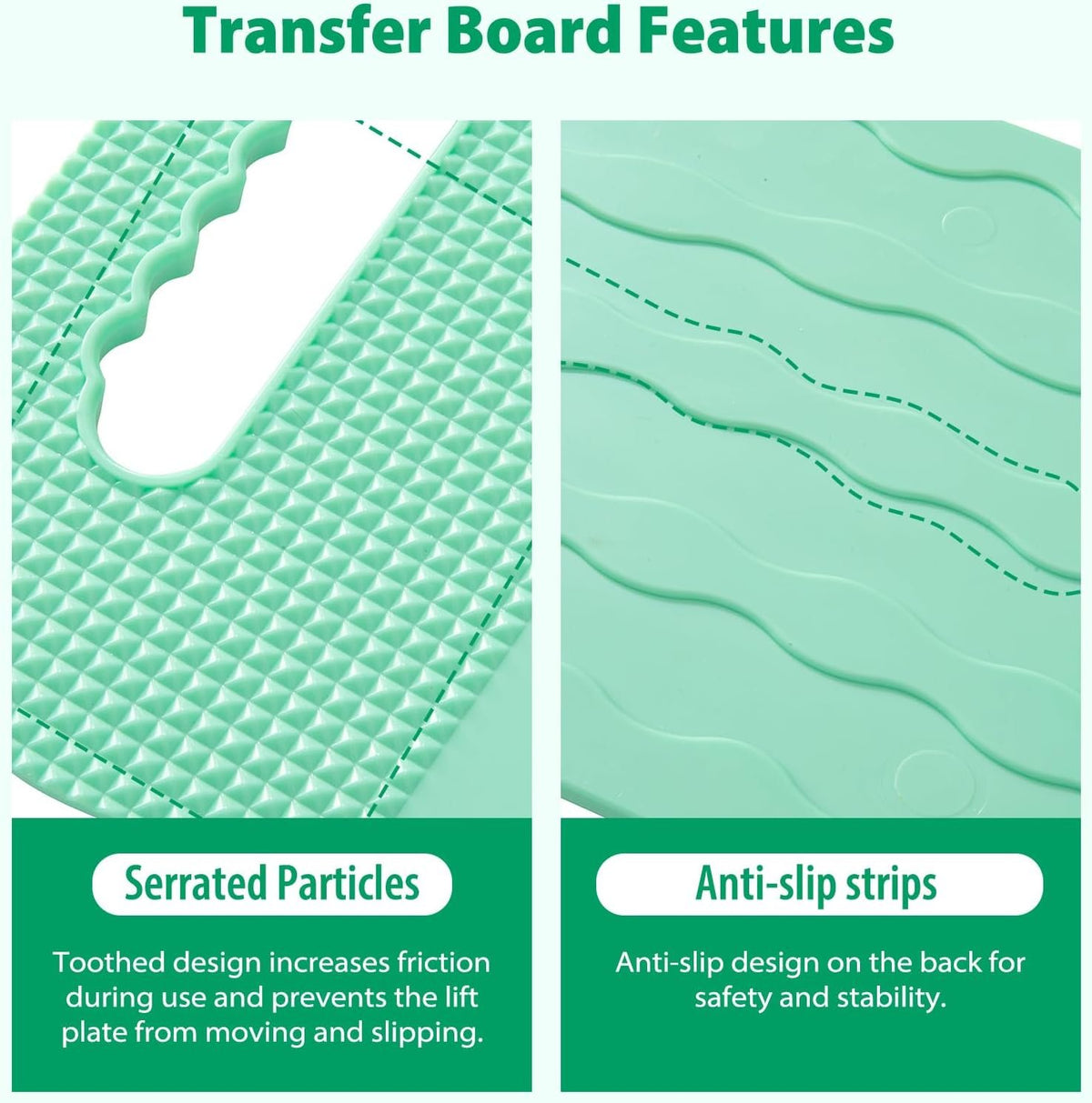 Transfer Board with Slide Sheet, FSA Eligible, Slide Assist Device for Transferring or Seniors from Wheelchair to Bed, Toilet, Tub, Car (Transfer Board + Slide Sheet（28"x28"）)（Patented Product）