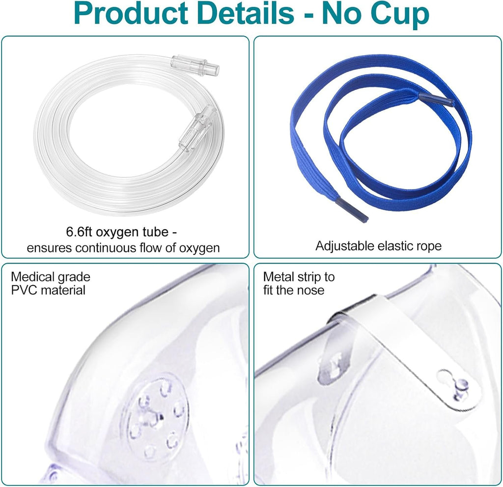 2 Pack Oxygen Mask for Face