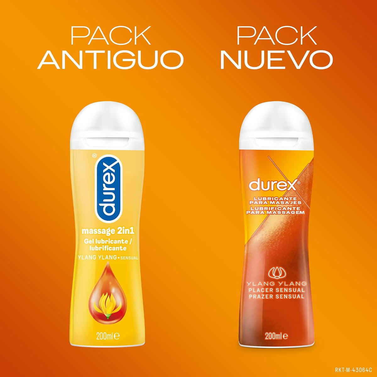 Durex Play Massage Lubricant Gel 2 in 1, Massage Gel and Lubricant with Ylang Ylang 200ml