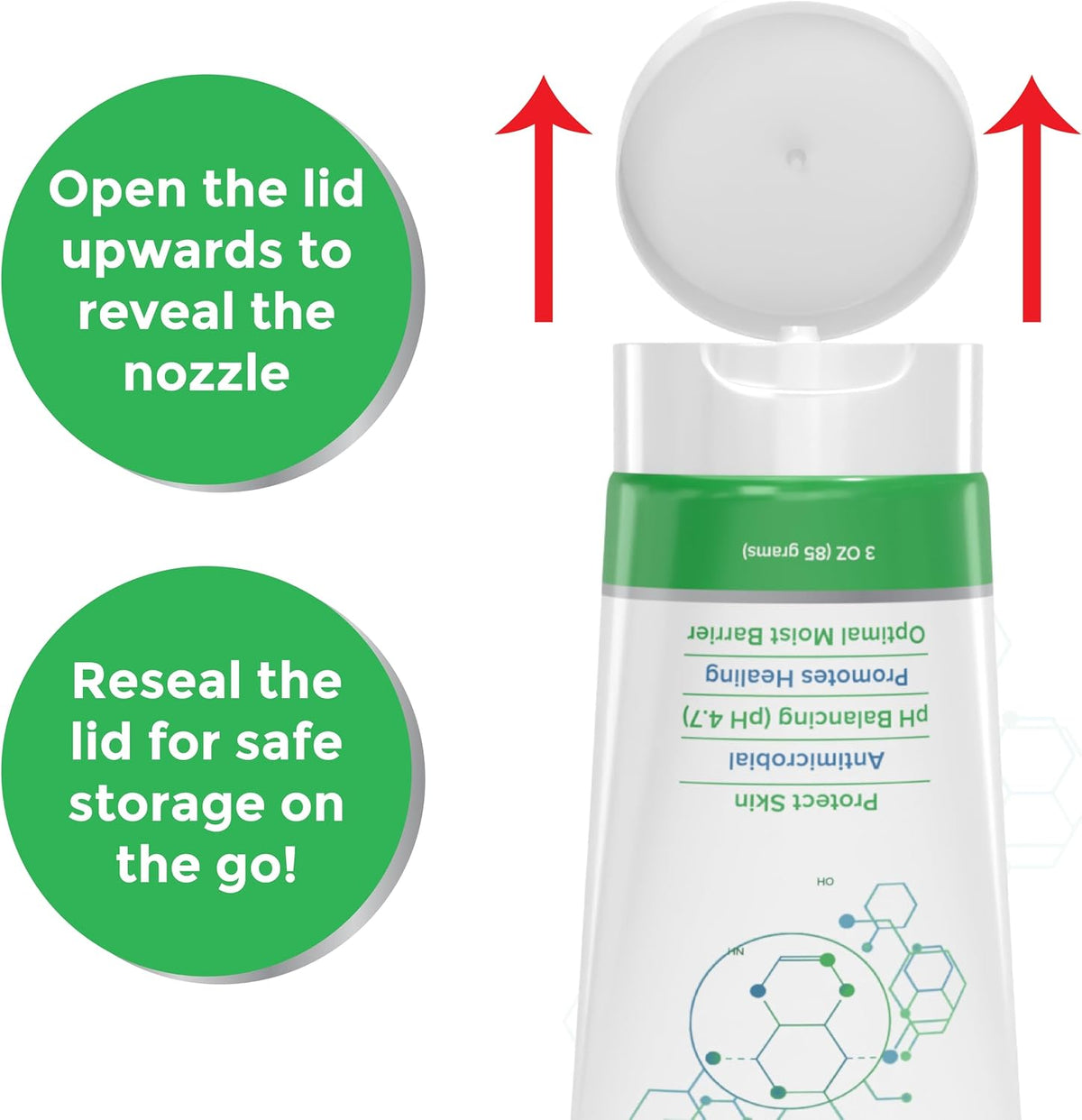 Antiseptic Scar & Wound Care Hydrogel - Repair, Protect Skin and Promote Faster Healing - pH Balanced Pain Relief Wound Gel for Burns and Dry Skin