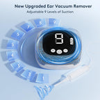 Ear Vacuum Wax Remover with 9?Level Adjustable Strong Suction | Electric Earwax Removal Kit USB Rechargeable Ear Suction Vacuum Tool, Safe Ear Wax Cleaner for Adults, Children & Kids