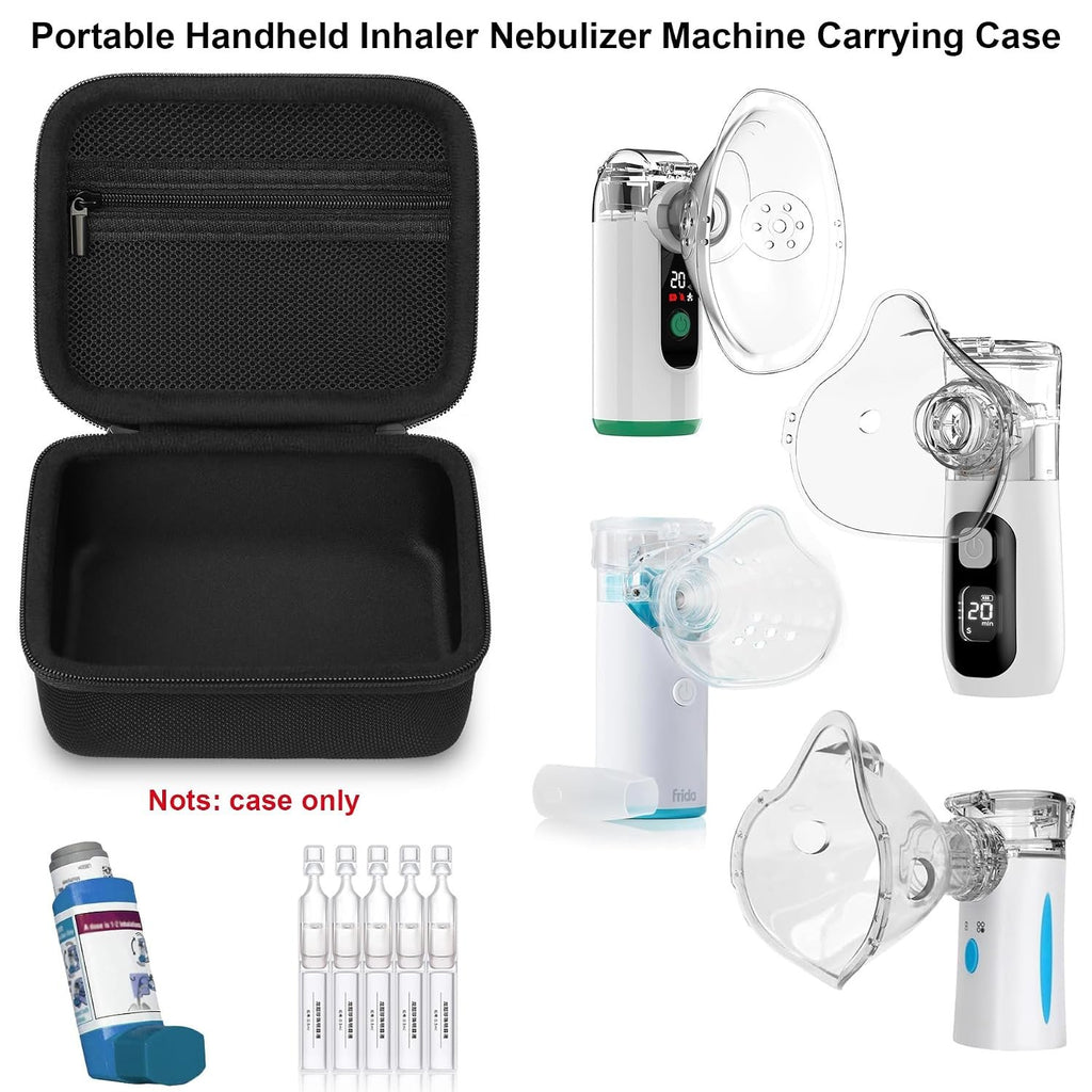 Elonbo Carrying Case for Portable Handheld Inhaler Nebulizer Machine, Black