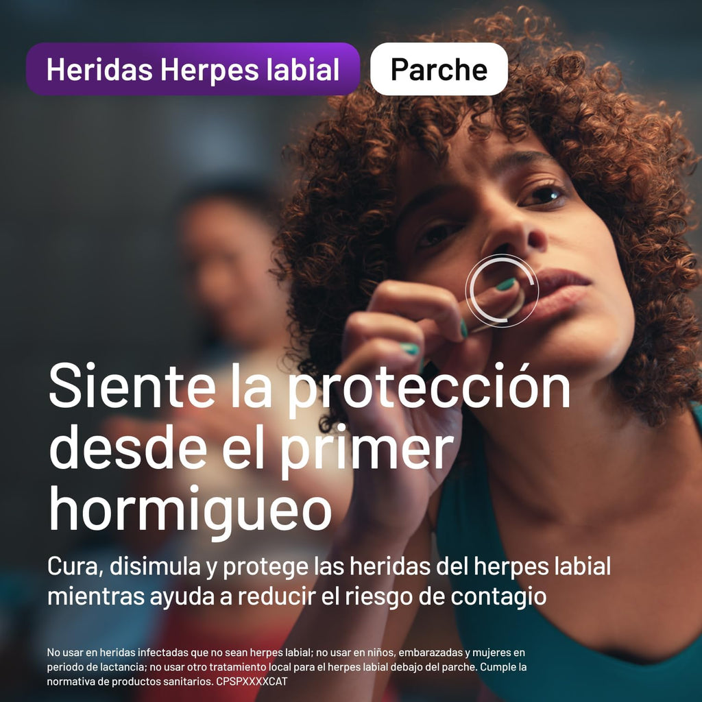 Compeed Lip Herpes Patches, Hydrocolloid Treatment Rapid Healing, Pack 15 pcs.