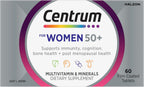 Centrum Women 50+, Multi Vitamin & Minerals Supplement, 60 Tablets | Supports Immunity, Cognition, Bone Health + Post Menopausal Health
