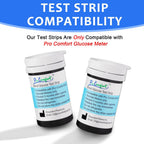 Glucose Test Strips 100 Count Blood Sugar Test Strip Used with Pro Comfort Glucose Monitor Only No Coding Design