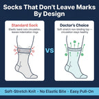 Doctor's Choice Diabetic Crew Socks for Men, Non-Binding Top, Seamless Toe | Fully Cushioned Footbed, Moisture-Wicking Fabric, Four-Way Stretch