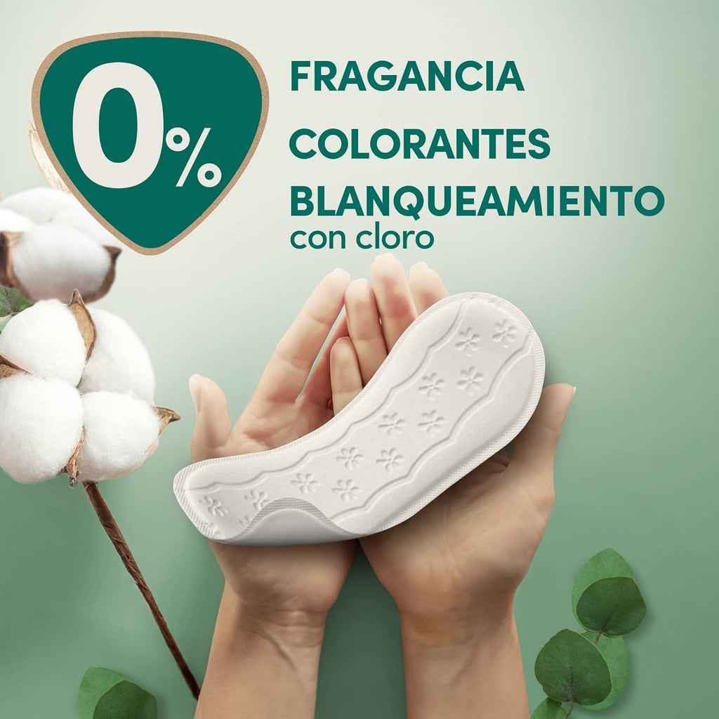Carefree Organic Cotton Panty Liners, Hypoallergenic and Breathable, Normal, 30 Units