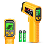 FKM Infrared Thermometer Gun Non-Contact Laser Temperature Gun -58°F~986°F | (-50°C~530°C) Adjustable Emissivity,Digital Thermometer Gun for Cooking,Oven,Griddle,Automotive,HVAC,Industrial,Not for Human