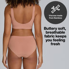 STEP ONE Smoothfit Bra. 3 Pack. Ultra-Soft Women's Everyday Bra, Lifts & Supports and Feels Invisible on, Breathable Bamboo Moisture Wicking with Removable Cups
