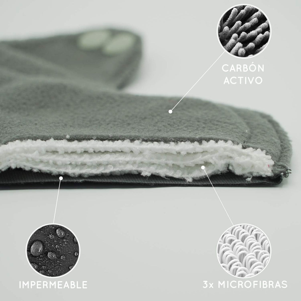 Ecological Reusable Sanitary Pads | Washable Sanitary Pads Set for Women | Reusable Liner Pack for All Types of Flows | Set of 5 Cloth Pads | Organic Products | Bambaw