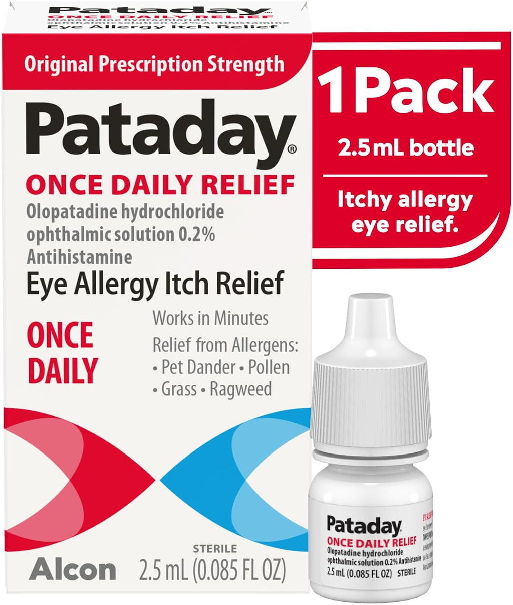 Pataday Once Daily Allergy Eye Drops, Antihistamine for Itchy Eyes, 2.5 mL