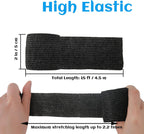 24 Pack Self Adhesive Bandage Wrap 2 Inch, Athletic Elastic Non Woven Cohesive Bandage for Sports, Wrist, Ankle Sprains, Swelling and Vet Wrap (Rainbow)