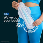 Whisper Bindazzz Nights 16 XXL+ Sanitary Pads, Upto 0% Leaks All Night Long, For Very Heavy Flow, Nearly 60% Longer with Wider Back, Active odor lock so you feel fresh, Disposable Wrapper