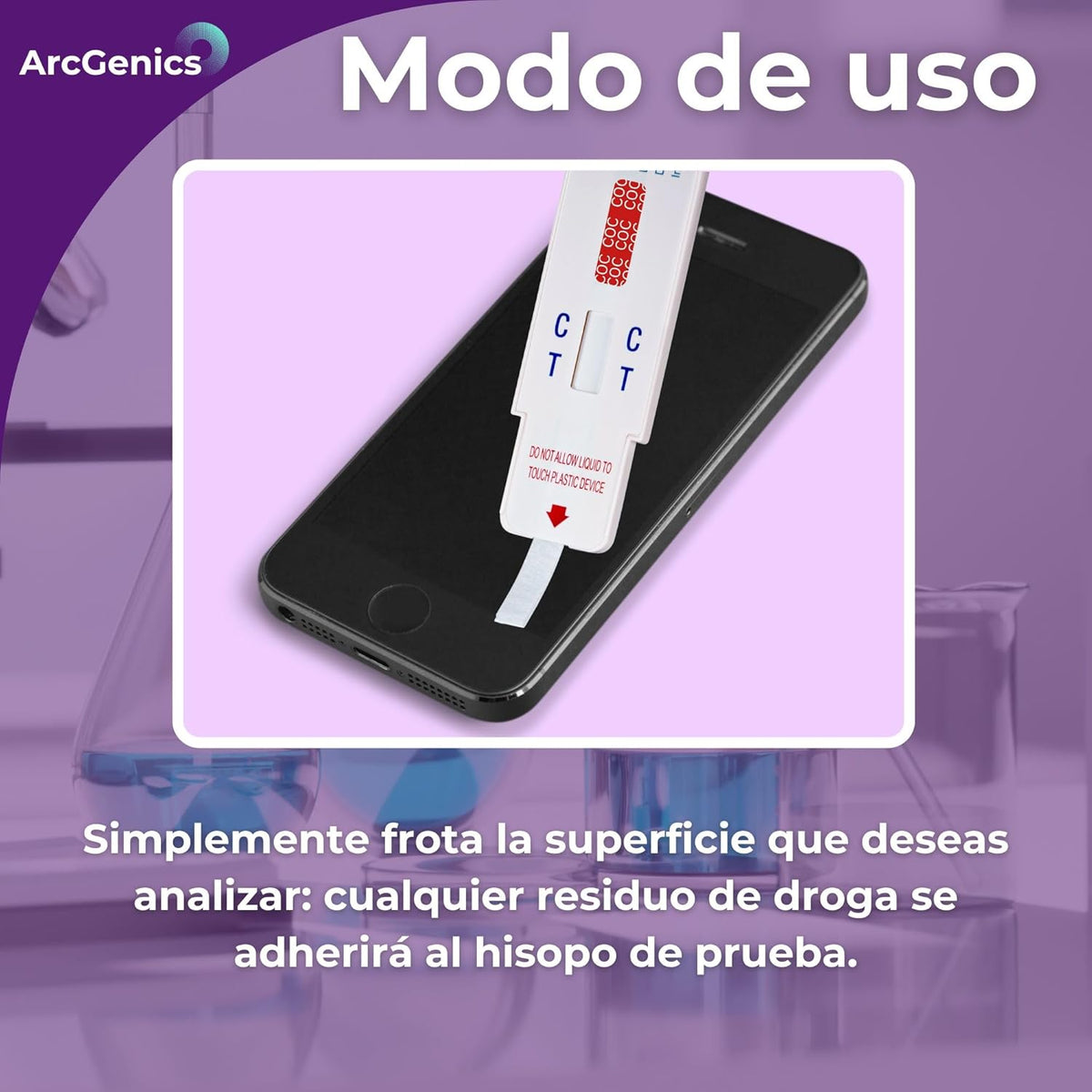 10 Cocaine Surface Drug Test Swabs, Detects Cocaine Residues on Phones, Banks & Tools, Quick Clean & Immersion Test, Fast Results
