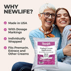 NewLife Naturals Disposable Plastic Vaginal Cream Applicators Hygienic Threaded Injector Applicator Preseed Estrace Premarin OTC Cream Products Dosage Markings- 60 Pack