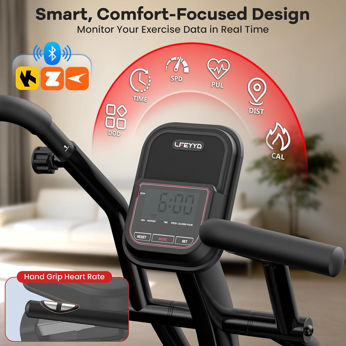 Recumbent Exercise Bike for Home, Stationary Bike with Arm Exerciser