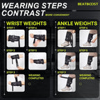 Ankle Wrist Weights 5lb/10lb/15lb/20lb/25lb/30lb Adjustable Leg Arm Weights for Men Walking Pilates Exercise Workout Gym Aerobics