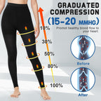 beister Compression Leggings, 15-20 mmHg Footless Waist-High Tights | Gentle graduated support; opaque coverage; lipedema, varicose veins, edema, circulation and daily recovery routines
