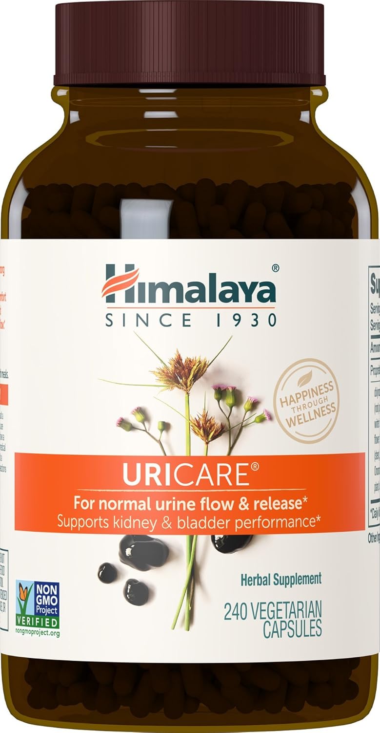 Himalaya UriCare/Cystone, Caffeine-Free Kidney and Urinary Tract Support 840 mg, 240 Capsules, 2 Month Supply
