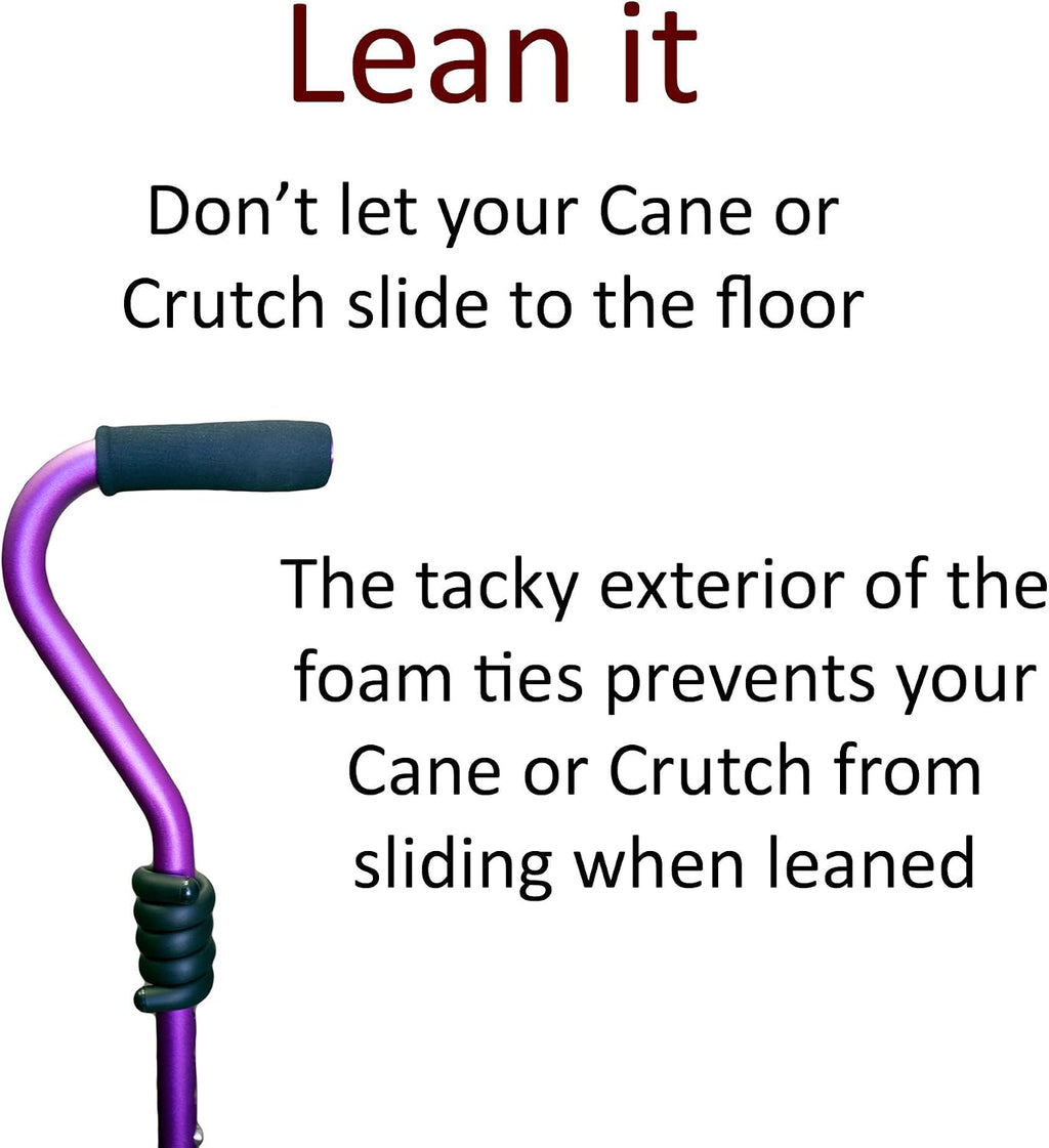 Cane Holder Clip for Walkers, Rollators & Wheelchairs, 3-Pack