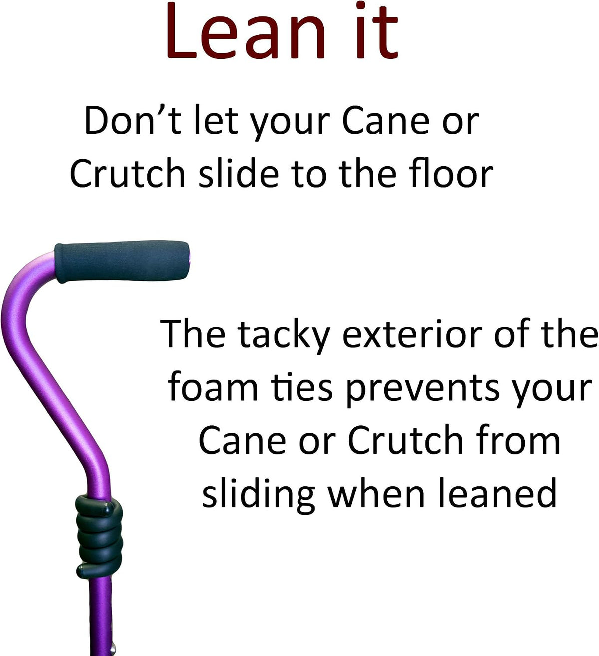 Cane Holder Clip for Walkers, Rollators & Wheelchairs, 3-Pack