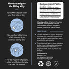 Milky Lactose Intolerance Pills - 10,800 FCC - Dairy Relief for Lactose Intolerance - Lactase Enzyme Tablets - Portable Credit Card Sleeves - Bloating & Gas Relief (48 Count Astral Violet)