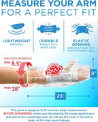100% Waterproof Cast Covers for Shower Arm - 3pk - Tight Seal - Reusable | Adult Half Arm Cast Protectors - Hand, Wrist, Elbow - After Surgery Bandage and Dressing Cast Bag for Wounds and Burns