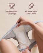 Momcozy 7 Pcs 100% Cotton Postpartum Underwear for Women, Breathable Mid-High Waist Disposable Underwear with Wide Gusset