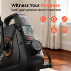 YOSUDA Under Desk Bike with 16-Level Magnetic Resistance, Mini Exercise Bike with Bluetooth App, Pedal Exerciser While Sitting for Office Workers & Seniors, Leg Machines for Home Exercise & Recovery