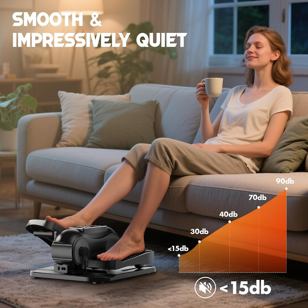Yagud Under Desk Elliptical Machine, Elliptical Leg Exerciser as Seen on TV