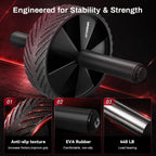 Vinsguir Ab Roller Wheel - Ab Workout Equipment for Abdominal & Core Strength Training, Home Gym Fitness Equipment for Men Women