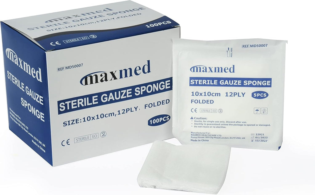 Gauze and Wound Dressings Sterile High Absorbency 10 cm 100 pieces
