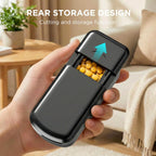 GAONLY Pill Cutter Splitter for Small and Tiny Pills, 1/2 1/3 1/4 Tablet | Stainless steel blade, easy clean, built-in storage. Arthritis-friendly. Works coated tablets & tiny vitamins. Black.