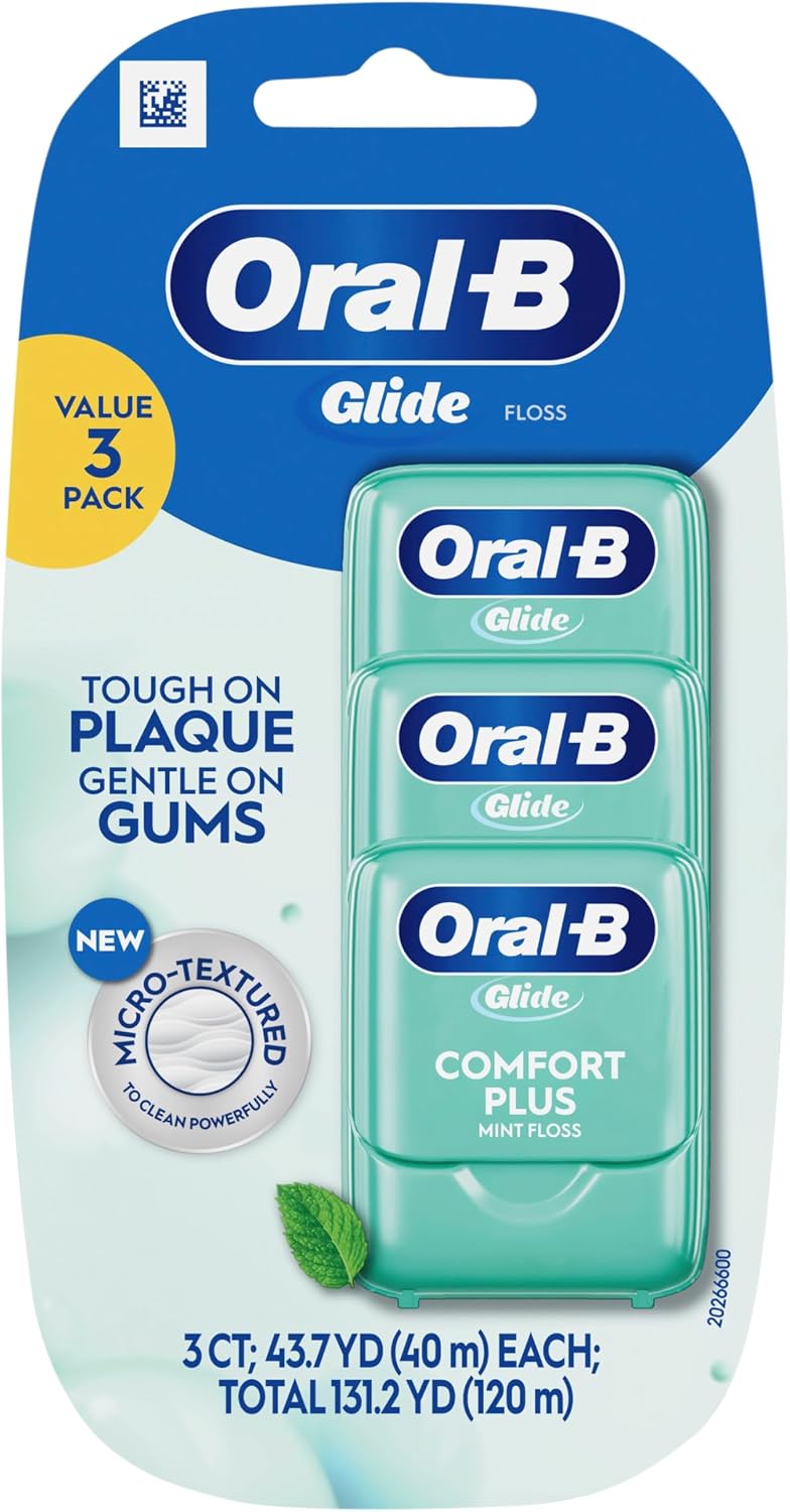 Glide Comfort Plus Dental Floss, Extra Soft, Value 3 Pack (40m Each)