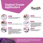 NewLife Naturals Disposable Plastic Vaginal Cream Applicators Hygienic Threaded Injector Applicator Preseed Estrace Premarin OTC Cream Products Dosage Markings- 60 Pack