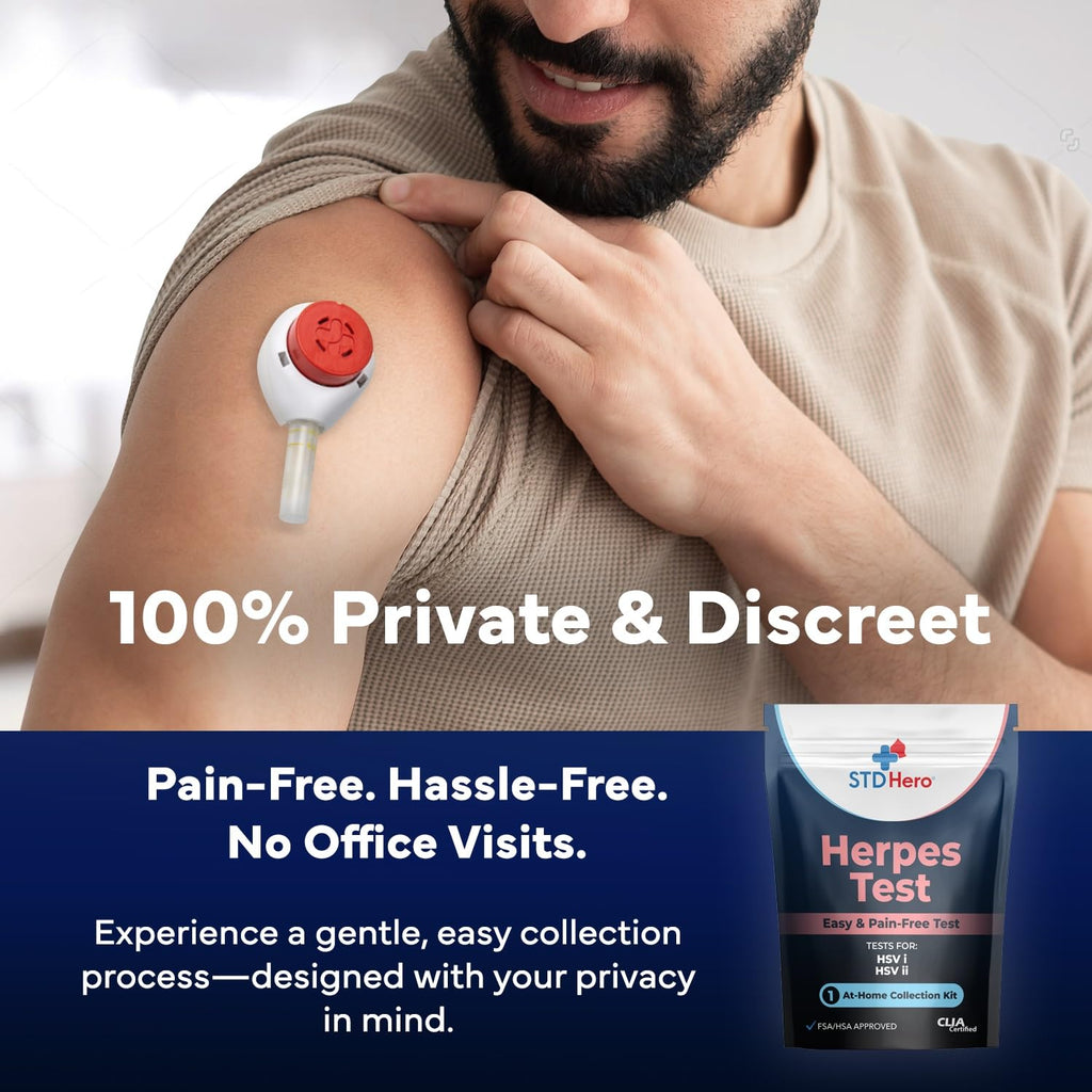 at-Home HSV Test Kit – Health Screening Kit for Men & Women – Discreet Sample Collection – Easy-to-Use Home Testing Kit with Secure Online Results and Lab Processing