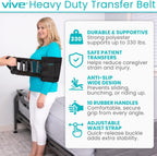 Vive Transfer Sling - Padded Assist Gait Belt - Heavy Duty Patient Lift