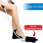 RMS Deluxe Sock Aid - Socks Helper with Foam Handles for Regular Socks | Help put on socks without bending, an independent dressing aid for limited mobility