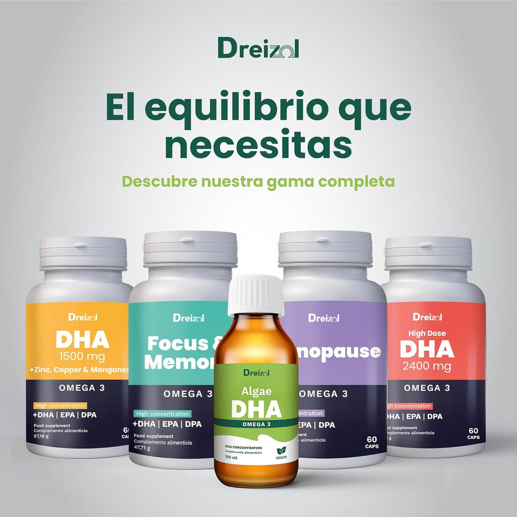 by Brudy Lab - Algae DHA - High Concentration Vegan Omega 3 Oil from Microalgae, DHA with Vitamin E - Lemon & Mint Flavor - Gluten & Dairy Free - 100ml