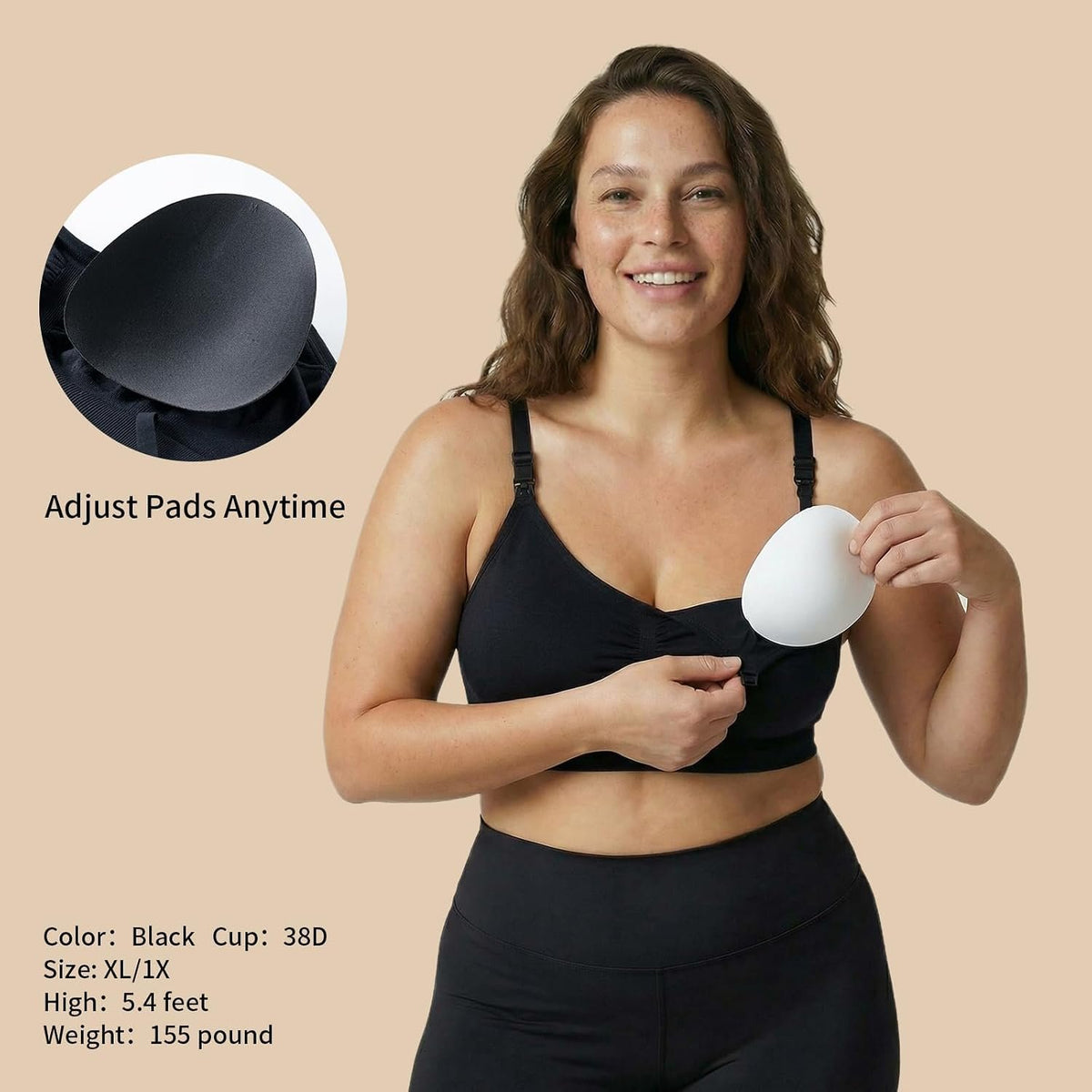 Under Control Nursing Bra 4-Pack - Wireless Maternity & Sleep Bra with Removable Pads - Comfortable Breastfeeding Bra (S-2XL)