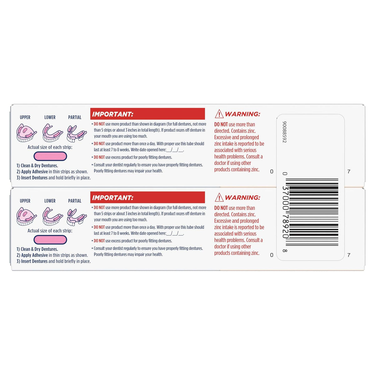 Fixodent Ultra Max Hold Denture Adhesive, White, 2.2 Oz (Pack of 2)