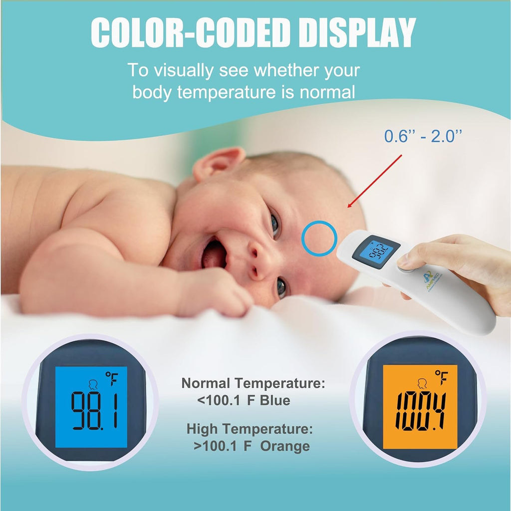 Non-Contact Forehead Thermometer for Kids and Adults