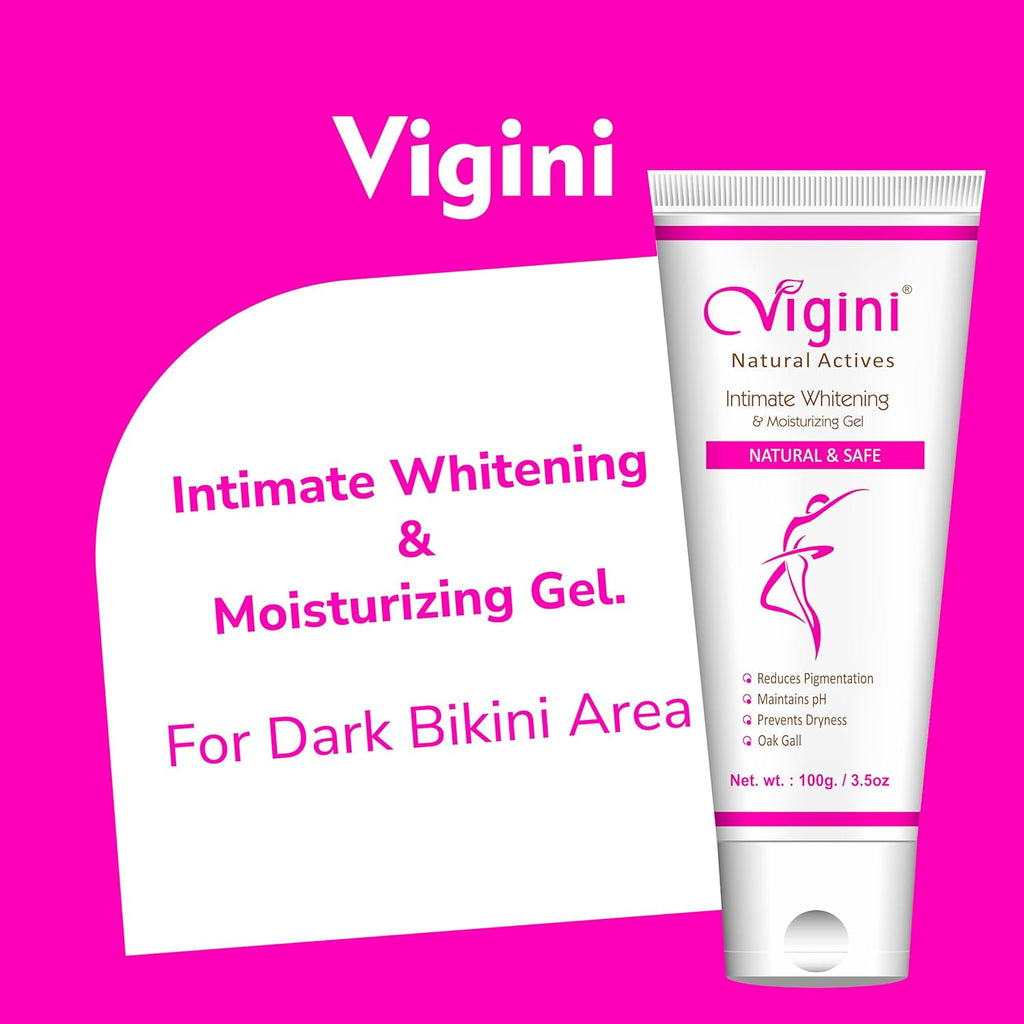 VIGINI Natural Vaginal Lubricating Lubrication Lube Lubricants Moisturizer Water Based Gel 100g | Non Itching Dryness Non Sticky Staining Sulphate Paraben Free Hypoallergenic for Women