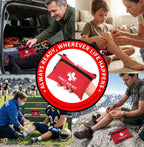 Protect Life Travel First Aid Kit for Car - Small Mini Emergency Kit, 100 Piece Waterproof First Aid Kit for Home, Camping, Boat & Hiking - Includes Emergency Blanket & First Aid Guide
