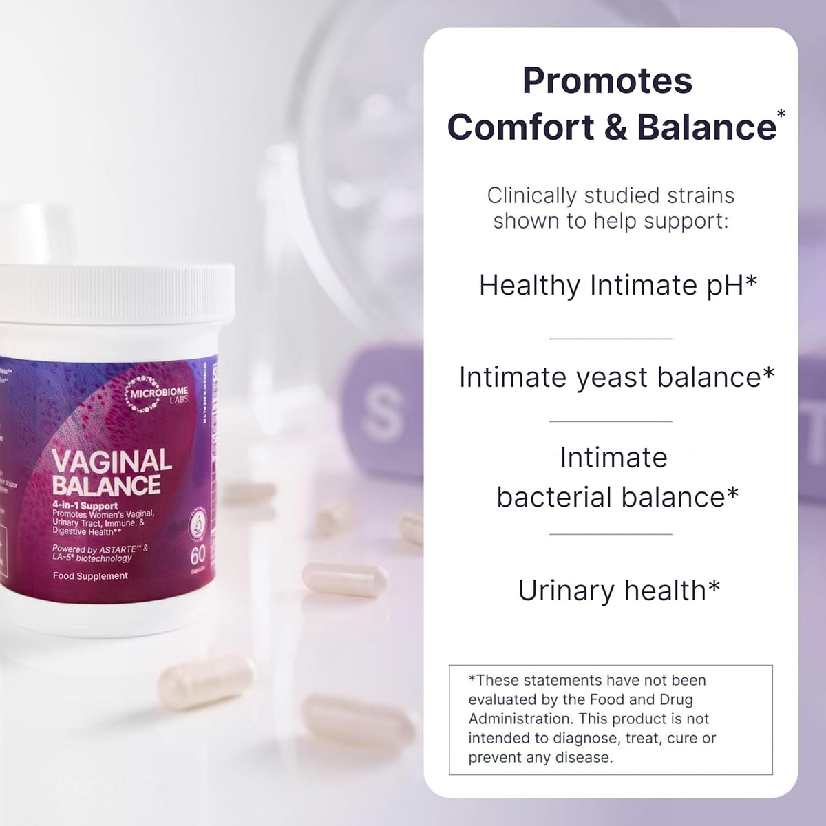 Microbiome Probiotic Supplements 60 capsules