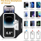 Running Armband 3D Design Sweat Resistant Running Phone Holder Up to 6.9"
